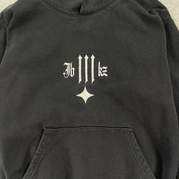 Jabbawockeez Old English Hoodie Mens Medium Black Established Two Thousand Three - Picture 4 of 14